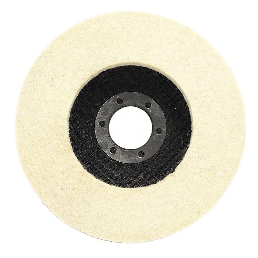 Hot Sale Wool Flap Disc 100 Mm 4" Non Woven Wheel Felt Flap Disc For Car Polishing